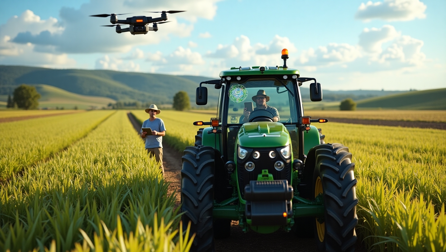 Flux_Dev_Aerial_view_of_a_farm_with_a_tractor_equipped_with_ad_1 Beras Banyuwangi - Bintang Pusaka Jaya