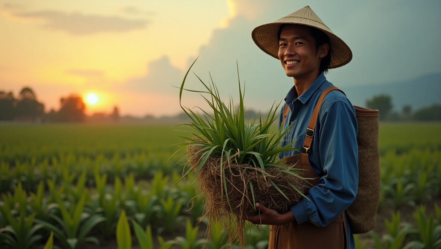 Flux_Dev_Petani_Beras_yang_Menghadapi_Cuaca_Ekstrem_seorang_pr_0 BERAS BANYUWANGI - BINTANG PUSAKA JAYA