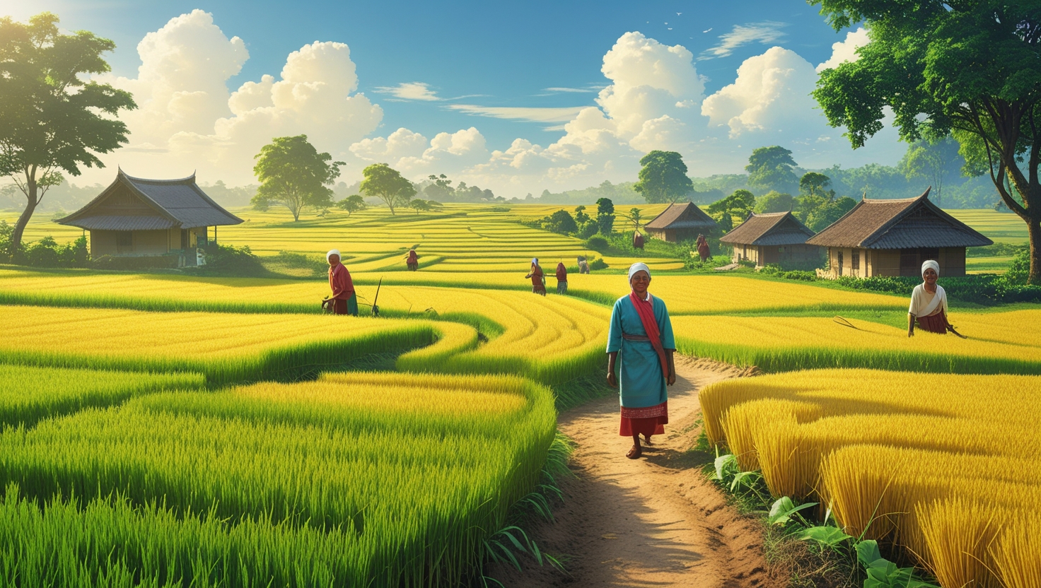 Leonardo_Phoenix_10_A_serene_and_lush_countryside_with_vast_fi_3 BERAS BANYUWANGI - BINTANG PUSAKA JAYA